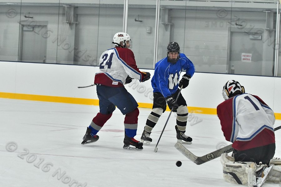 Wheaton College Men\'s Ice Hockey vs Middlesex Community College. - Photo By: KEITH NORDSTROM